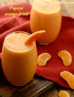 papaya orange drink recipe | healthy orange papaya drink |