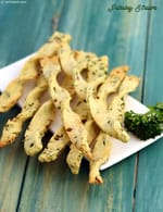 Parsley Straws recipe, Indian Vegetarian Recipes