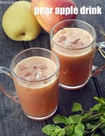 pear apple drink recipe | healthy pear apple drink | apple pear juice |