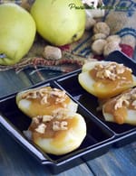 Pears with Apricot Sauce recipe, Indian dessert