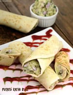 Potato Kathi Roll recipe, Indian Chaat Recipes