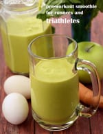 pre workout smoothie recipe | Indian post workout green smoothie with apples, carrot, spinach |