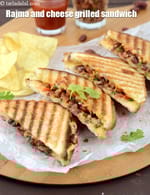 rajma cheese grilled sandwich recipe | grilled rajma masala sandwich |