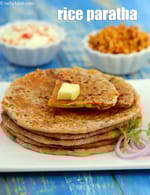 rice paratha recipe | stuffed rice paratha | spicy rice paratha with left over rice |