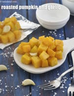 roasted pumpkin and garlic recipe | garlic roasted pumpkin | healthy Indian roasted kaddu |
