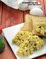 Scrambled Eggs with Mayonnaise and Cheese recipe