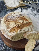 Sourdough Bread, Homemade Eggless Sourdough Bread recipe