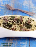 Spaghetti with Spinach and Mushrooms recipe, Pizzas & Pasta Recipes