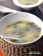 Spinach and Baby Corn Soup ( Soups and Salads Recipe ), Soup Recipes | Salad Recipes