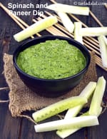 spinach and paneer dip recipe | Indian spinach dip | healthy palak paneer dip |