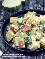 Sweet Potato Salad with Mustard and Curd Dressing recipe, Low Cholesterol Foods