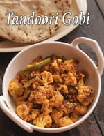 tandoori gobi sabzi recipe | gobi tikka sukhi sabzi | tandoori gobi shimla mirch sabzi |