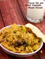 Toovar Dal and Mixed Vegetable Masala Khichdi recipe
