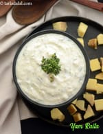 yam raita recipe |  farali suran raita | senai pachadi |