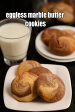 eggless marble butter cookies recipe | chocolate butter Indian cookies | vanilla chocolate marble cookies |