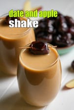 date and apple shake recipe | healthy date and apple shake |  date and apple shake for weight loss |