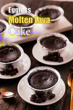 eggless molten lava cake recipe | Indian style chocolate lava cake | choco lava cake |