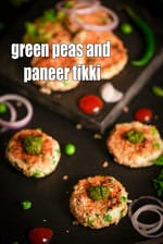 green peas and paneer tikki recipe |Â green peas, potato and paneer tikki | matar paneer cutlet |