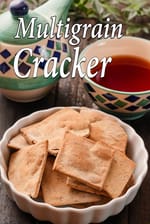 multigrain cracker recipe | Â bajra, jowar and whole wheat flour crackers | healthy Indian whole grain crackers | Â 