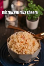 microwave rava sheera | suji halwa in microwave | suji  sheera  microwave recipe |