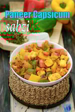 paneer capsicum sabzi recipe | shimla mirch paneer sabzi | healthy