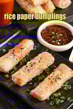 Rice Wrapper Vegetable Rolls with Sweet Sauce recipe
