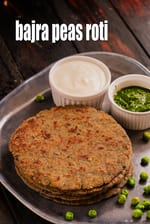 bajra peas roti recipe | healthy matar bajra paratha | low acidity roti |