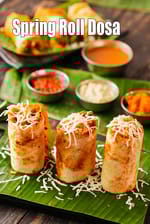 spring roll dosa recipe | schezwan spring dosa | cheese spring dosa | Mumbai Roadside Recipe |