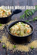 broken wheat upma recipe | healthy dalia upma | godi upma |