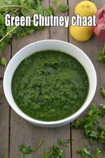 green chutney for chaat recipe | hari chutney for chaat | Mint Coriander chutney.