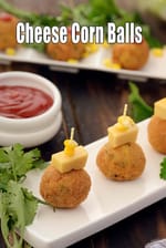 cheese corn balls recipe | Indian style cheese corn balls | veg cheese sweet corn balls |