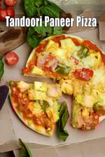 tandoori paneer pizza recipe | paneer tikka pizza | Indian style paneer pizza |