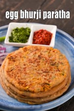 egg bhurji paratha recipe | anda bhurji paratha | Indian stuffed egg bhurji paratha Â |