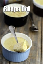 bhapa doi recipe | instant Bengali bhapa doi | bhapa doi in microwave |