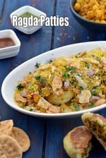 Gujarati ragda patties recipe | Gujarati style ragda pattice | stuffed potato patties in dry peas curry |