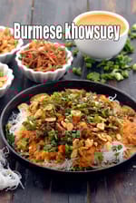 Burmese Khowsuey recipe, Khow Suey Recipe, Veg
