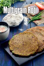 multigrain roti | mix 5 flour roti | healthy multigrain chapati |