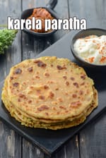 karela paratha recipe | Indian bitter gourd paratha | healthy stuffed karela paratha | karela paratha for diabetics |