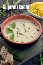Gujarati kadhi recipe | healthy Gujarati kadhi recipe | besan kadhi |