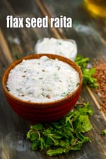 flax seed raita recipe | healthy flax seed raita | doodhi, mint and curd flax seed raita |