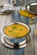 dahiwali toor dal recipe | healthy dahiwali tuwar dal | healthy toor dal | oil free toor dal |