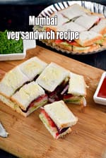 Vegetable Sandwich recipe (Mumbai Roadside Recipes), Bombay Veg Sandwich
