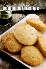 bedmi puri recipe | urad dal puri recipe | bedmi kachori |  urad dal kachori |