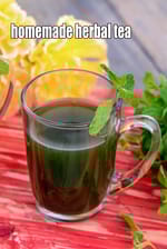 homemade herbal tea recipe | fresh herbal tea | ginger tulsi tea for cold |