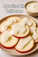 Apple Slices with Vanilla Cream ( Low Calorie Healthy Cooking)