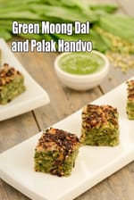 Green Moong Dal and Palak Handvo recipe, Healthy Recipes
