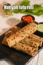 hariyali tofu roti recipeÂ |Â spinach tofu roti | hariyali paneer roti | healthyÂ methi spinach tofu paratha |