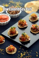 low calorie sev puri recipe | healthy sev puri | low calorie Indian chaat |
