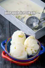pineapple ice cream recipe | Indian homemade pineapple ice cream |