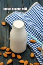Almond Milk, Homemade Pure Almond Milk recipe, No Soaking, No Straining Almond Milk